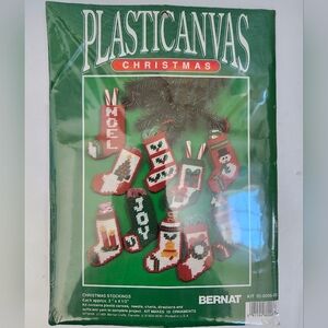 Bernat Plasticanvas Christmas Stocking Kit New Old Stock